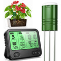 4-in-1 Soil Moisture Meter for Plants ,Soil Temperature /Moisture /Sunlight Time, Large Screen, Garden Soil Tester for Lawn, Farm, Houseplants，Wireless Indoor/Outdoor Plant Water Meter (Dark Black)