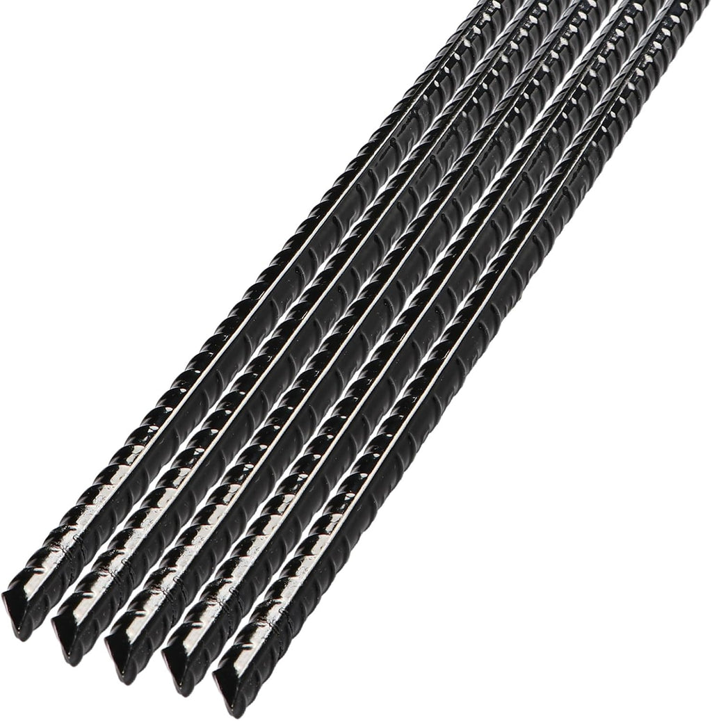 Ground Anchor Stakes, Heavy Duty Straight Rebar Stakes Forged 15inch Camping Stakes with Chisel Point End Steel Plant Support Garden Spikes for Tent Gardening Concrete Timber