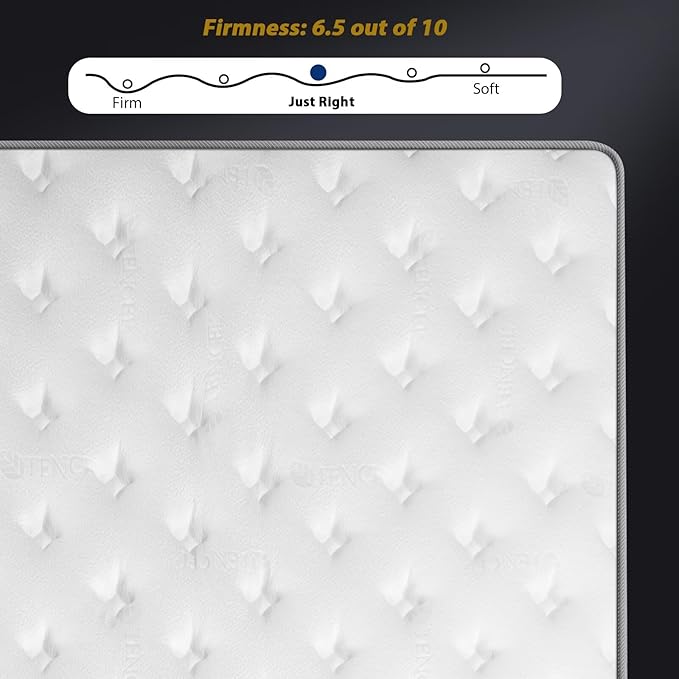inight King Mattress 12 Inch, Individual Wrapped Pocket Springs Zoned Hybrid Mattress with Gel Memory Foam, Ergonomic Pressure Relief, Enhanced Edge Support, Breathable Comfort Night, 365-Night Trial