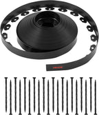VEVOR Landscape Edging, 100 ft x 1.5 in Plastic Garden Border Edging with 120 Spikes, No Dig, Flexible Lawn Edgings Roll, UV-Resistant Mini Fence Borders Pathway Edgings for Flower Beds Yard Paver