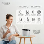 Mars 100 Scent Diffuser, Elixair 3X Cold Air Essential Oil Diffuser for 1000 sq ft Home, Commercial Spaces, Office, Bathroom, Living Room Decor, Dual 50ml Tanks, Battery Powered (Silver)