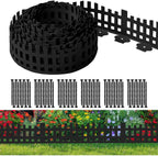 Garden Edging 33FT, Landscape Edging Borders [Extra Tall 4.9IN ] Flexible Lawn Edging Kit with 60pcs Stakes,Mini Plastic Fence for Tree Flowerbeds Grass Yard -Black-2