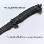 SV Handmade cast Manganese Steel Chopping Blade Sword, Full Tang, Outdoor, Hunting, Camping, Hiking, Survival, with Protective Cover, Multiple Styles to Choose from