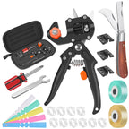 FUJIWARA 3-in-1 Garden Grafting Tool, Pruning Scissors Kit, U/V/Omega-Graft Seedling for Fruit Tree Grafting Set,Including 2X Tapes, Plant Tags,Plant Clips,Grafting Knife & Replacement Blades