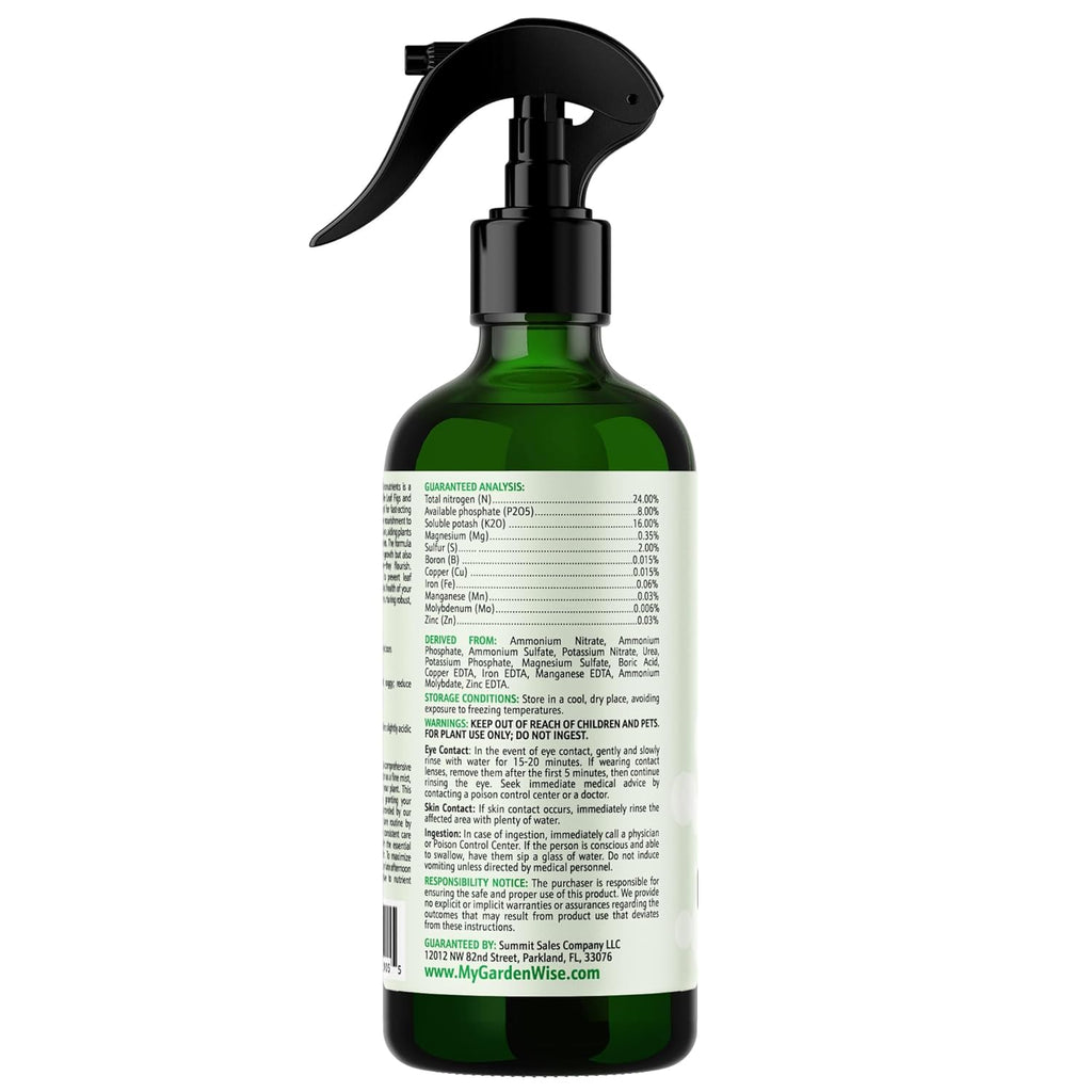 3-1-2 Fiddle Leaf Fig Foliar Spray - Plant Shine & Fertilizer - Premium Spray for Indoor Plants with Essential Nutrients - Fiddle Leaf Fig Plant Food & Fertilizer - Ready-to-Use (16 OZ)