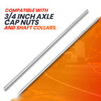 AR-PRO (2-Pack) 3/4” x 36” Zinc Plated Steel Rods Designed for Use as an Axle Shaft on Hand Trucks Dollies Wagons 4005BC Wheelbarrows