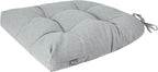 FUNHOME Outdoor Chair Cushions 19 x19 Inch,Water Resistant Tufted Seat Cushions 19",Reversible,Weather Resistant,Rounded Back Wicker Chair Cushion for Patio Garden Furniture(Light Gray)