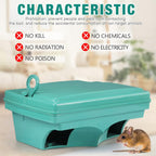 Qualirey 6 Pack Rat Bait Stations with 6 Keys Reusable Heavy Duty for Rodents Outdoor Mouse Poison Holder Large Station Traps for Mice Pests, Bait Not Included(Green)