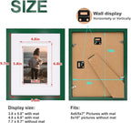 KINLINK 8x10 Picture Frame Green, Solid Wood Frames with Acrylic Plexiglass for Pictures 4x6/5x7 with Mat or 8x10 without Mat, Tabletop and Wall Display Photo Frame, Set of 4