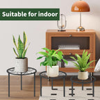 mekpiwu 5 Pack Metal Plant Stands,Heavy Duty Potted Holder for Flower Pot, Rustproof Iron Plant Risers, Suitable for Indoor and Outdoor Decoration ,Garden Container Round Supports Rack for Planter