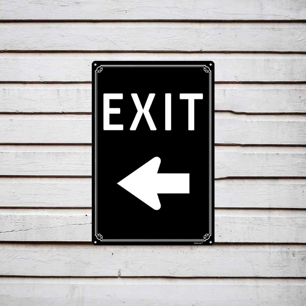 12x16"Exit Sign with Right Arrow - High-Intensity Aluminum Parking Lot Sign, Weatherproof & Fade-Resistant, Ideal for Outdoor & Indoor Use - Curbside Sign