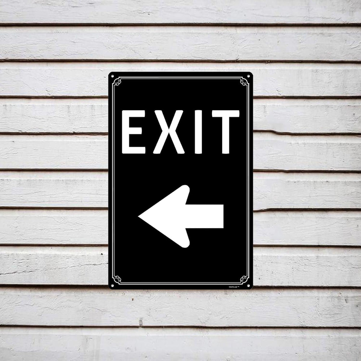 12x16"Exit Sign with Right Arrow - High-Intensity Aluminum Parking Lot Sign, Weatherproof & Fade-Resistant, Ideal for Outdoor & Indoor Use - Curbside Sign