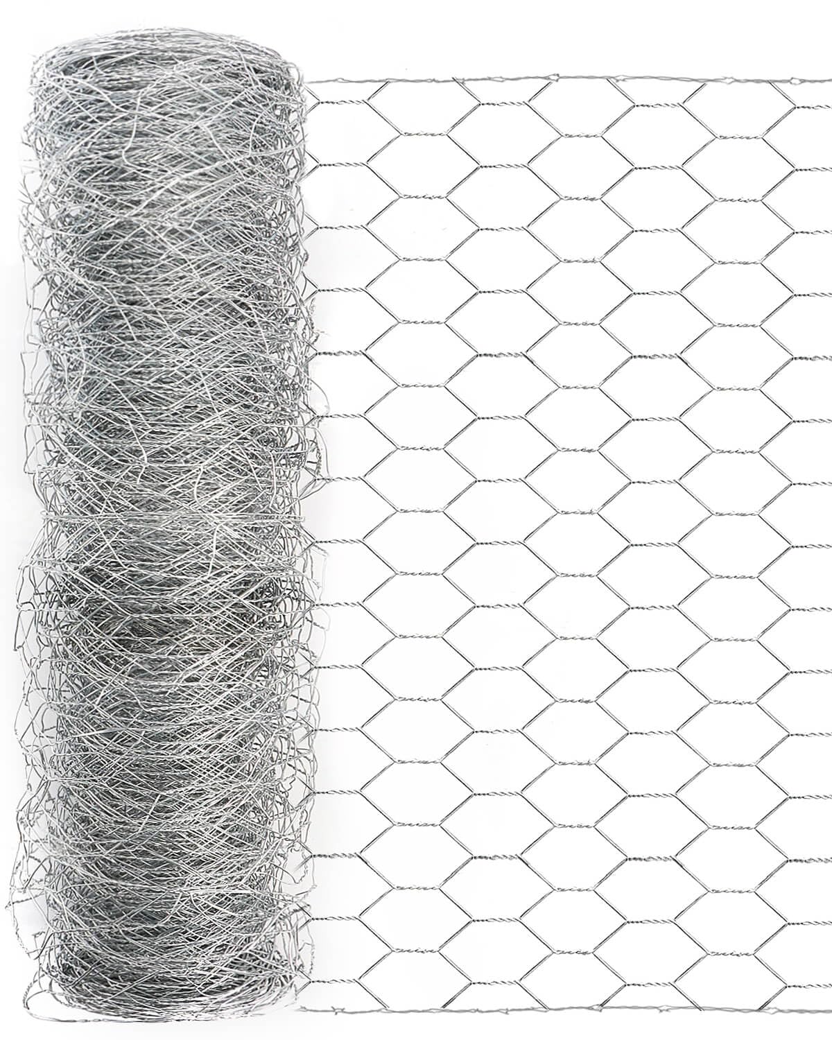Garden Poultry Chicken Wire Netting - 24 '' × 50 ' Garden Fence Animal Barrier, Chicken Wire for Crafts, 1 inch Mesh Poultry Netting Fence, Pet/Rabbit/Chicken Wire Fencing