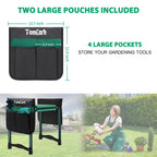 TomCare Garden Kneeler and Seat, 11.12" Kneeling Pad Sturdy Garden Bench