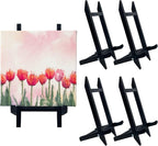 9 Inch Tabletop Easel Stand | Small Canvas Painting Display Easel Stand - Black | Canvas Paintings, Arts & Crafts, Frames, Wedding | Kids, Artists, Adults (4-Pack)