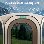 Werph 10x10 Pop Up Screen Tent, Mosquito Net Gazebo, UV Resistant, Beige