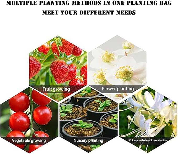 2024 Hanging Strawberry and Tomato Planter Bags - Upside-Down Patio Garden Grow Bags With Handle for Outdoor Flower Planting (5)
