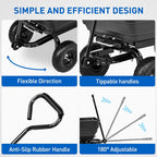Yesker Garden Carts - 900lbs Dump Wagon with All Terrain Inflatable Wheels for Yard Lawn Farms Gardening - Heavy Duty Utility Outdoor Hauling Wheelbarrow