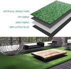 Petgrow Synthetic Artificial Grass Turf Lawn 7 x 73ft, 1.38" Outdoor/Indoor Fake Grass Rug Astroturf for Dogs,Faux Grass Rug with Drainage Holes/Custom Size Provided