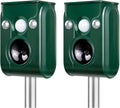 FAYINWBO Latest in 2022 Outdoor Ultrasonic Animal Repeller. Solar Animal Repellent.with Flashing LED Lights, Siren Expelled Cats, Dogs, Rac Green