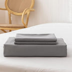 King Duvet Cover 1000 Thread Count 100% Egyptian Cotton Luxury Hotel Quality Quilt Cover & Pillow Sham - 5Pc All Season Duvet Cover Set with Zipper Closure & Corner Ties - (Cal King/King, Light Grey)