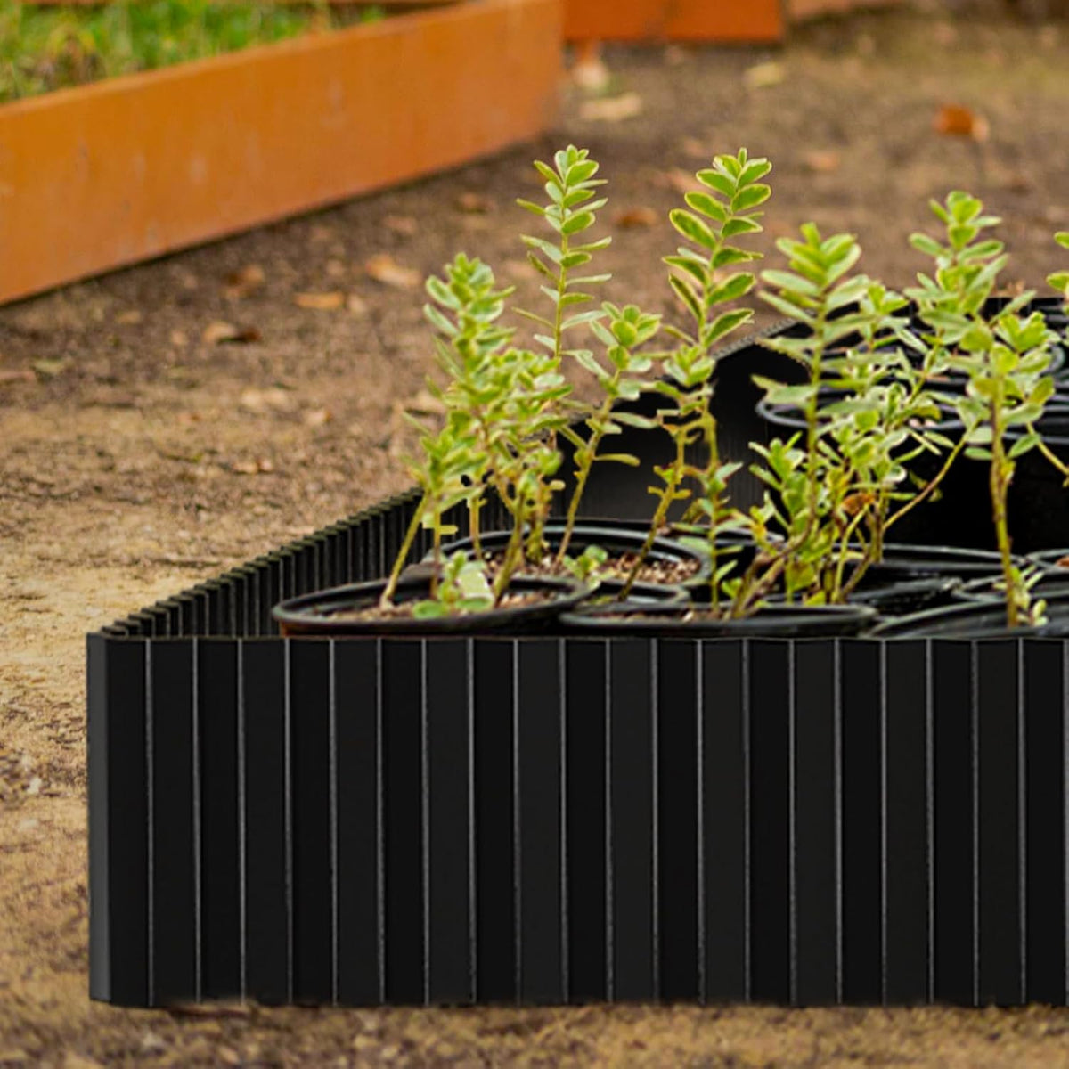 SnugNiture Corrugated Metal Garden Edging,6" x 40' Sturdy Lawn Edging Border,Landscape Edging Border for Lawn, Flower Bed,Garden and Yard