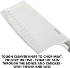 Babish High-Carbon 1.4116 German Steel 6.5 Inch Full Tang, Forged Cleaver Kitchen Knife