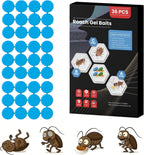 36 Pack Roach Killer Indoor Infestation Roaches Gel Bait Stations, Powerful Cockroach Killer Indoor Home for Roach Infestation, Long-Lasting & Effective Cockroach Gel Bait, Easy to Use & No Mess