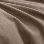 BESTOUCH Duvet Cover Set 100% Washed Cotton Linen Feel Super Soft Comfortable Chic Lightweight 3 PCs Home Bedding Set Solid Pine Bark Brown Oversized Full