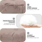Outdoor Swing Cushions,Waterproof Swing Cushions 3 Seater Replacement with Backrest,Outdoor Thickened Bench Cushion with Ties for Porch,Patio,Backyard,Garden and Lawn (Khaki 60 * 40 in)