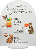 Pet Signature Drink Wedding Signs