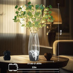 Lighted Artificial Eucalyptus Branches with Timer, Light Up Eucalyptus Branches 33in 99 Led, Battery Powered Vase Lights, Greenery Plant for Home Christmas Party Wedding Decor Indoor Outdoor
