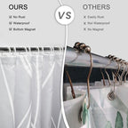 Punkray Ombre Light Grey Striped Polyester Shower Curtain for Bathroom with Hooks, Waterproof Bath Accessories Hotel Style - Machine Washable 72 x 72