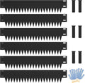 10 Inch Steel Garden Edging Borders, 40" L x 10" H Strips Metal Landscape Edging - Bendable Metal Edging with 6 Clips Edge for Landacaping Lawn Yard (20Ft Total, Black)