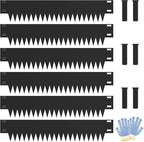 10 Inch Steel Garden Edging Borders, 40" L x 10" H Strips Metal Landscape Edging - Bendable Metal Edging with 6 Clips Edge for Landacaping Lawn Yard (20Ft Total, Black)