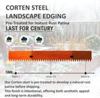 20ft. 6-Pack Cor-Ten Steel Landscape Edging - 40" L x 6" H Metal Edging for Landscaping with 6 Stakes, Hammer-in Garden Edging, Metal Landscape Edging for Flower beds, Lawn & Yard (Rusted)