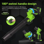 Cordless Leaf Blower with 2×21V 4.0Ah Batteries & Fast Charger, Lightweight Electric Leaf Blower, 5-Speed Adjustable Airflow for Patio, Lawn, Garage, Driveway & Yard Cleaning