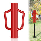 Fence Post Driver with Handle,12LB Hand Post Pounder,2.7 inches Inner Dia. Pole Rammer, Farm Wire Fencing for T Post, Metal Fence Stake and Sign Posts, Red