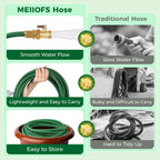 Upgraded Garden Hose 25+5ft, Non-Expandable Hose, Heavy Duty Kink-Resistant Flexible Water Hose with High-Density Fabric,LeakProof Hose Metal Shut-Off Valve Connector for Patio, Car Wash. (30FT)