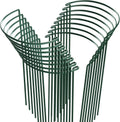 HiGift 16 Pack Plant Support Stakes, Half Round Metal Garden Plant Stake Indoor Peony Cages and Supports, Green Plant Support Ring Border for Tomato,Hydrangea,Flower Outdoor (10" Wide x 15.8" High)