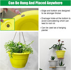 Plant Pot Set of 5, 10" Outside Diameter Flower Pots, 8.5" Inner Diameter Plant Planters with Drainage Hole, Durable Garden Pots Perfect for Indoor & Outdoor Plant Planting, Decor, Yellow