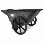 Rubbermaid Commercial Products 8.75 Cubic Foot, All-Weather, Big-Wheel Cart/Yard Cart/Lawn Cart/Wheelbarrow, Yardwork/Landscaping/DIY Projects, Durable/Weather Resistant, Black