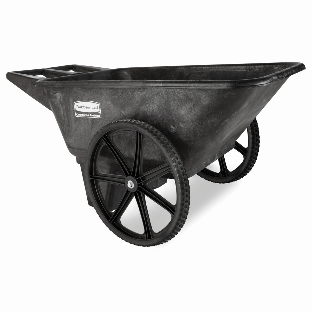 Rubbermaid Commercial Products 8.75 Cubic Foot, All-Weather, Big-Wheel Cart/Yard Cart/Lawn Cart/Wheelbarrow, Yardwork/Landscaping/DIY Projects, Durable/Weather Resistant, Black