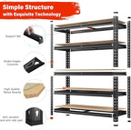 REIBII 72" H Garage Shelving Heavy Duty Shelves for Storage 2000LBS Garage Shelves Adjustable 5 Tier Metal Storage Shelving Unit for Craft Warehouse Pantry Basement 72''*35.5''*11.8'' 3 Pack