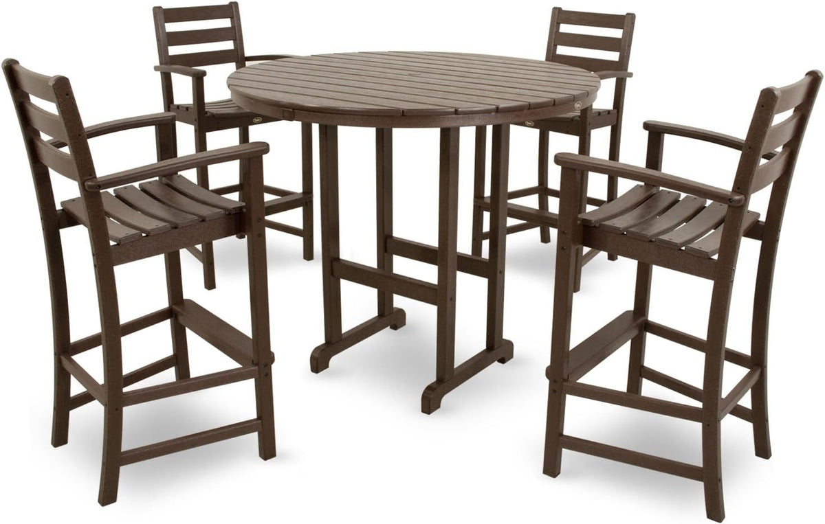 Trex Outdoor Furniture TXRBT248VL Monterey Bay Round Bar Table, 48-Inch, Vintage Lantern