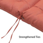 Magpie Fabrics Indoor/Outdoor Tufted High Back Chair Cushion Set of 2, Waterproof Deep Seating Rocking Chair Outdoor Chaise Lounge Sun Lounger Chair Cushions(Coral)