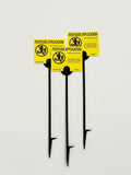 Great Lakes Marking Products Lawn Treatment Application Stakes & Connecticut Signs (Premium Style Stakes (500 pc. Pack)), Black, Yellow, White
