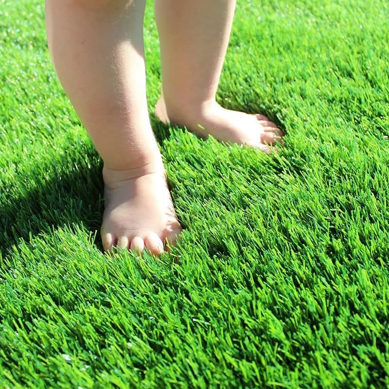 Artificial Grass Turf 14FTx24FT, 1.38" Pile Height Realistic Synthetic Grass, Indoor Outdoor Pet Faux Grass Astro Rug Carpet for Garden Backyard Patio Balcony