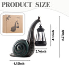 QZJDDZSW Solar Garden Snail Statue,Lawn Decor Statue for Patio, Balcony, Yard Ornament - Mothers Day Gifts for Mom Grandma Women