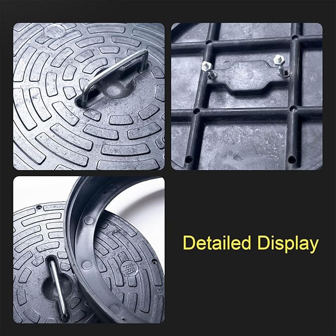 Septic Tank Lids, Manhole Cover with Handle, Sturdy and Pressure-Resistant, Suitable for Green Belts, Residential Areas and Construction Sites(20 cm/8 in)